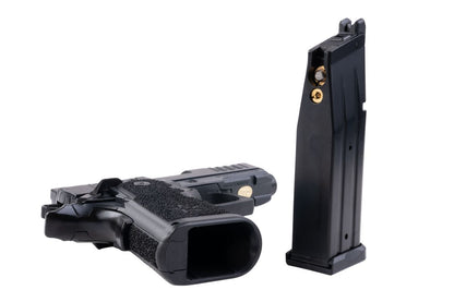 EMG Staccato ライセンス取得済み CS Compact 2011 GBB エアソフトピストル（モデル：マスターグリップ／スタンダード／グリーンガス） - ブラック-AIRSOFT GOGO エアガン・サバゲー用品通販