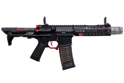 EMG STRIKE INDUSTRIES AR ストライク レイダー PDW GBB エアソフト M4 ライフル (CYMA CGS システム) - 7 インチ BK / RD-AIRSOFT GOGO エアガン・サバゲー用品通販
