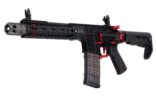EMG STRIKE INDUSTRIES AR ストライク レイダー SBR GBB エアソフト M4 ライフル (CYMA CGS システム) - 10 インチ BK / RD-AIRSOFT GOGO エアガン・サバゲー用品通販