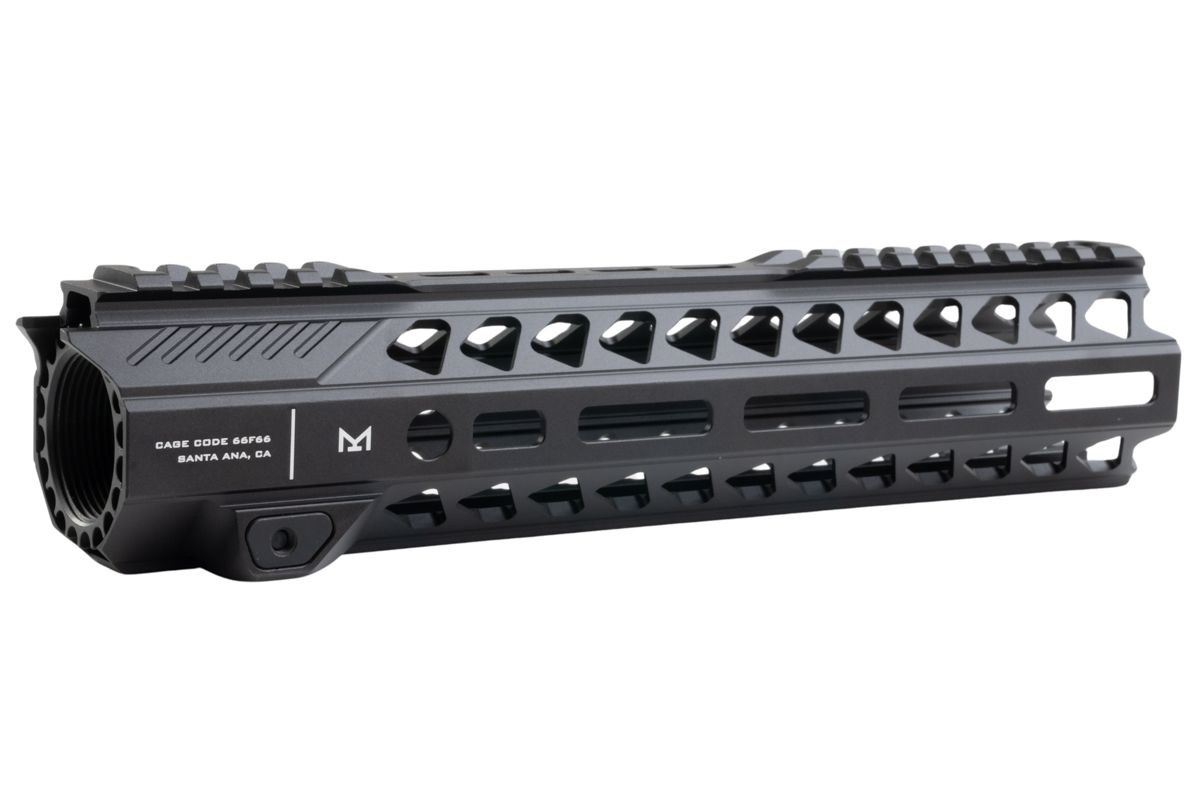 EMG Strike Industries M-Lok ハンドガードレイル (10 インチ) 東京マルイ MWS GBBR 用 - CNC アルミニウム / アルミ、BK (by G&P)-AIRSOFT GOGO エアガン・サバゲー用品通販