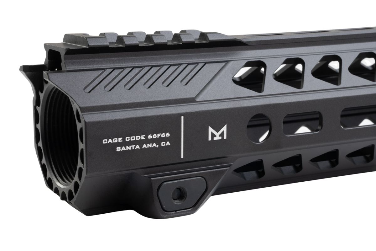 EMG Strike Industries M-Lok ハンドガードレイル (10 インチ) 東京マルイ MWS GBBR 用 - CNC アルミニウム / アルミ、BK (by G&P)-AIRSOFT GOGO エアガン・サバゲー用品通販