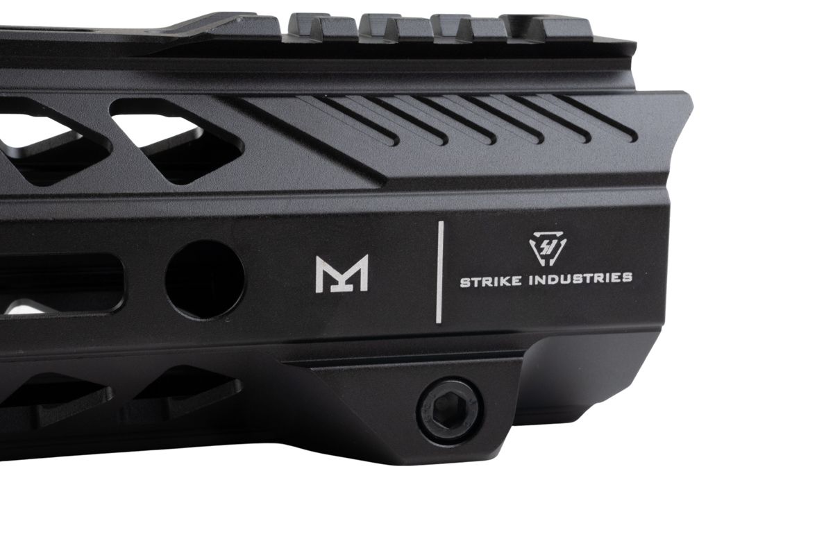 EMG Strike Industries M-Lok ハンドガードレイル (10 インチ) 東京マルイ MWS GBBR 用 - CNC アルミニウム / アルミ、BK (by G&P)-AIRSOFT GOGO エアガン・サバゲー用品通販