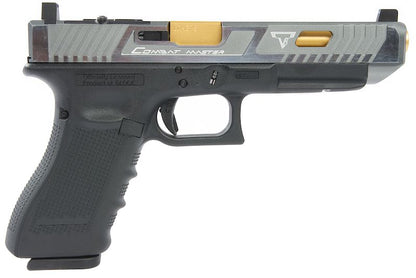 EMG TTI G34 Gen 4 GBB エアソフトピストル（G&Pカスタム） - RMRカット付きツートンカラーGBBスライド（VFCプラットフォーム） - グレー-AIRSOFT GOGO エアガン・サバゲー用品通販