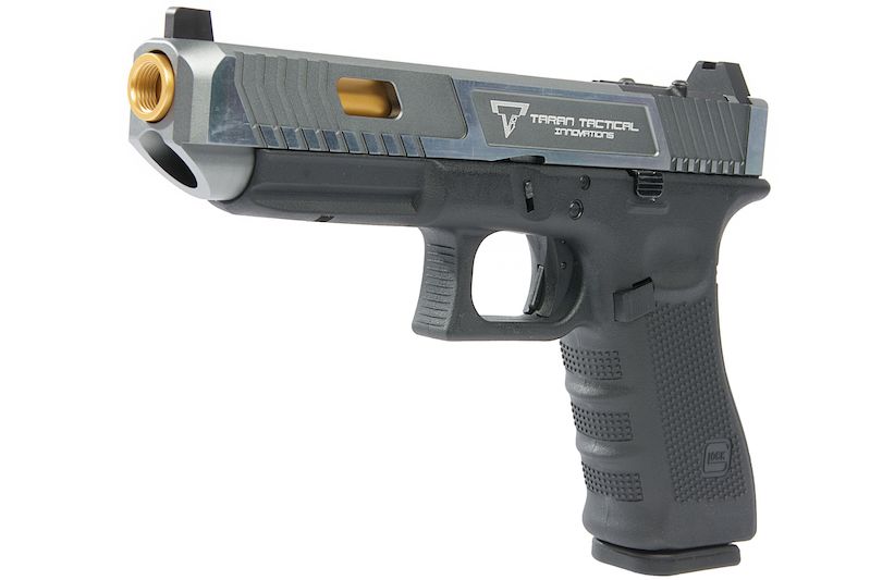 EMG TTI G34 Gen 4 GBB エアソフトピストル（G&Pカスタム） - RMRカット付きツートンカラーGBBスライド（VFCプラットフォーム） - グレー-AIRSOFT GOGO エアガン・サバゲー用品通販
