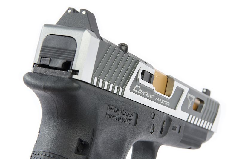EMG TTI G34 Gen 4 GBB エアソフトピストル（G&Pカスタム） - RMRカット付きツートンカラーGBBスライド（VFCプラットフォーム） - グレー-AIRSOFT GOGO エアガン・サバゲー用品通販