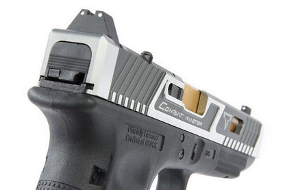 EMG TTI G34 Gen 4 GBB エアソフトピストル（G&Pカスタム） - RMRカット付きツートンカラーGBBスライド（VFCプラットフォーム） - グレー-AIRSOFT GOGO エアガン・サバゲー用品通販