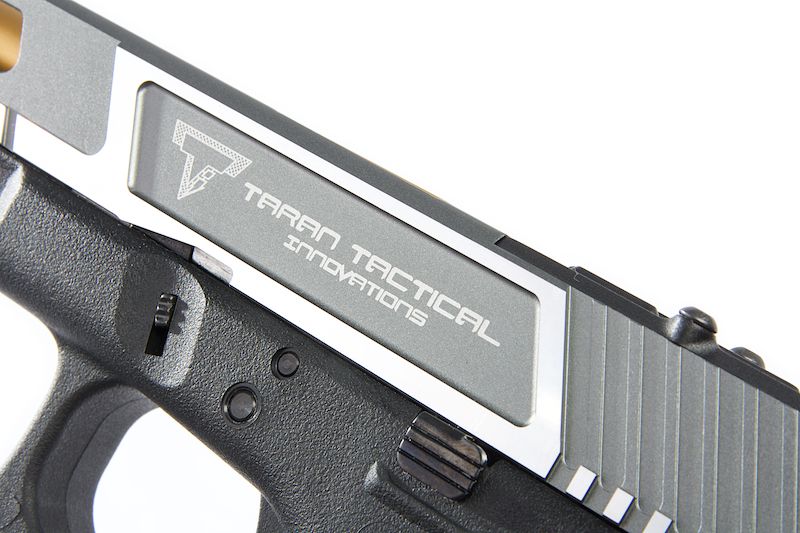 EMG TTI G34 Gen 4 GBB エアソフトピストル（G&Pカスタム） - RMRカット付きツートンカラーGBBスライド（VFCプラットフォーム） - グレー-AIRSOFT GOGO エアガン・サバゲー用品通販