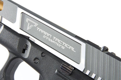 EMG TTI G34 Gen 4 GBB エアソフトピストル（G&Pカスタム） - RMRカット付きツートンカラーGBBスライド（VFCプラットフォーム） - グレー-AIRSOFT GOGO エアガン・サバゲー用品通販