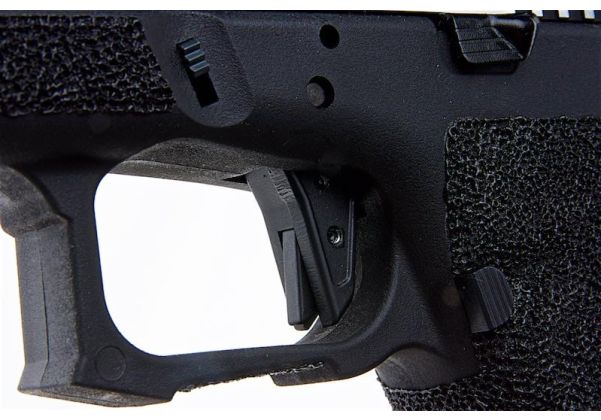 EMG TTI コンバットマスター G34 GBBスライド w/ オメガフレーム CO2 エアソフトピストル (APS Custom製) - ブラック/銀(ぎん)-AIRSOFT GOGO エアガン・サバゲー用品通販