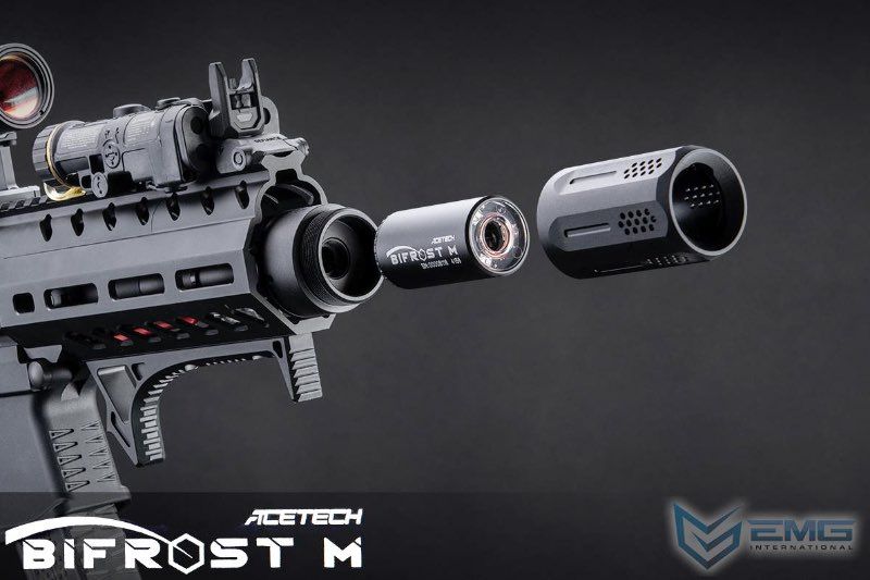 EMGオプレッサーユニバーサルブラスト密封(みっぷう)ド（ACETECH Bifrostトレーサー内蔵）（ブルー、Strike Industriesライセンス商品、KA製）-AIRSOFT GOGO エアガン・サバゲー用品通販