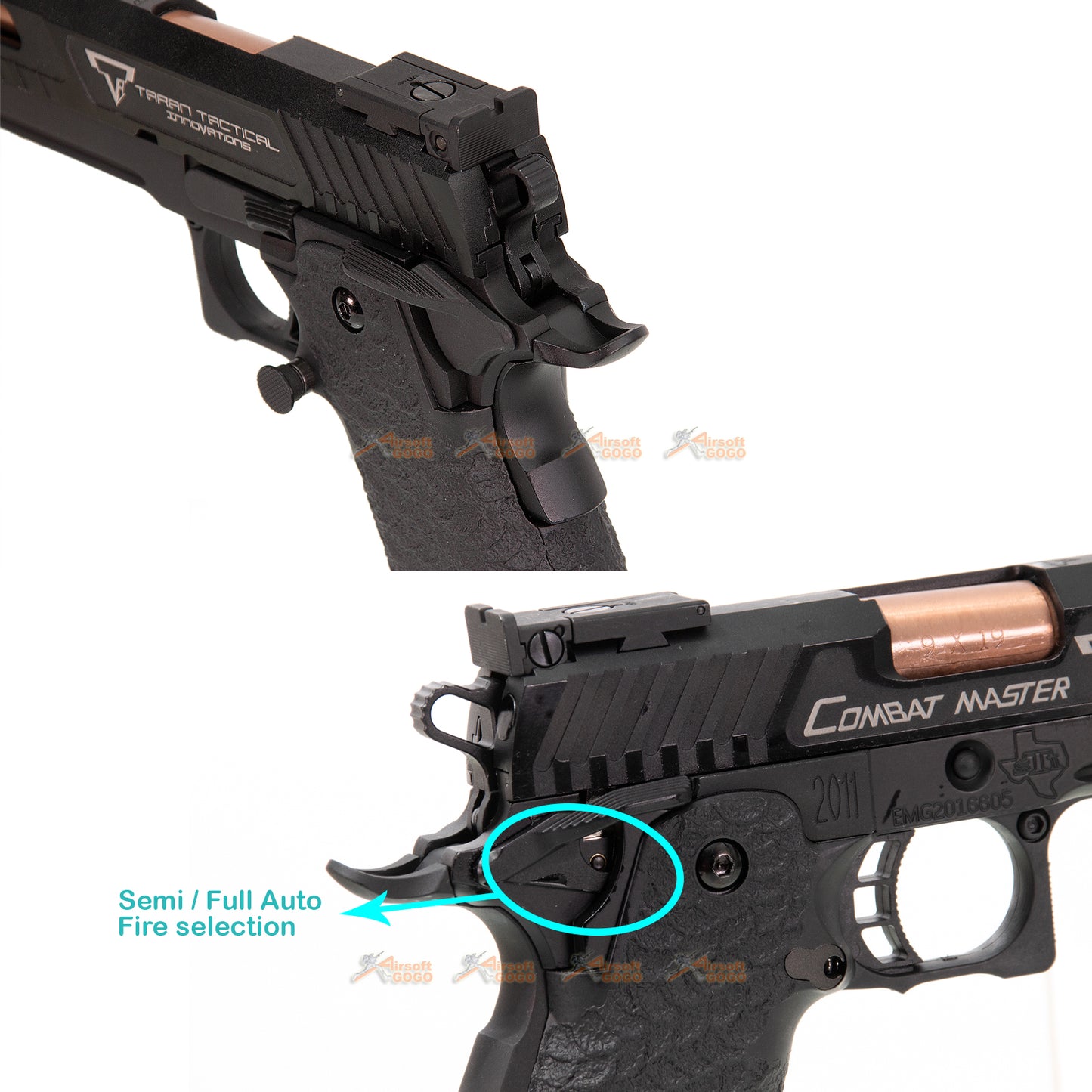 EMG/STI International Combat Master 2011 GBB ガスブローバック ピストル (全自動ver.)-AIRSOFT GOGO エアガン・サバゲー用品通販