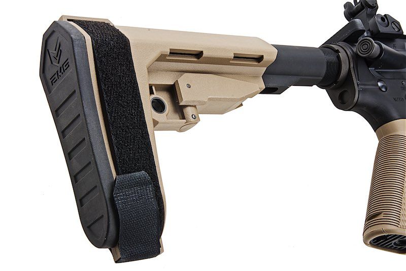EMGトロイインダストリーズ製 SOCCエアソフトM4電動ライフル（15インチRIS、DE、KING ARMS製）-AIRSOFT GOGO エアガン・サバゲー用品通販