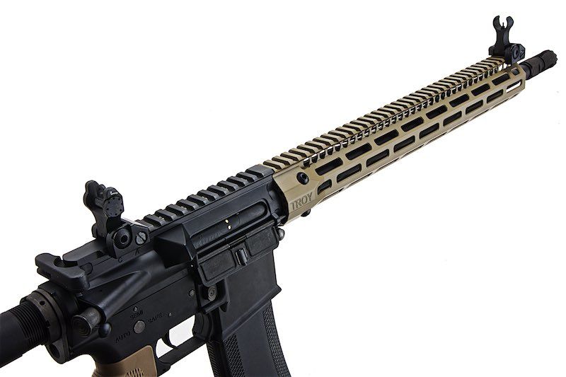 EMGトロイインダストリーズ製 SOCCエアソフトM4電動ライフル（15インチRIS、DE、KING ARMS製）-AIRSOFT GOGO エアガン・サバゲー用品通販