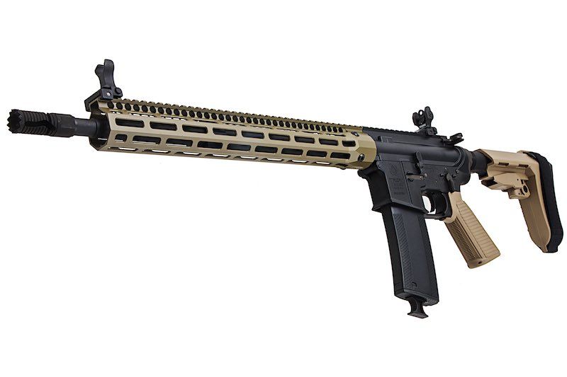 EMGトロイインダストリーズ製 SOCCエアソフトM4電動ライフル（15インチRIS、DE、KING ARMS製）-AIRSOFT GOGO エアガン・サバゲー用品通販