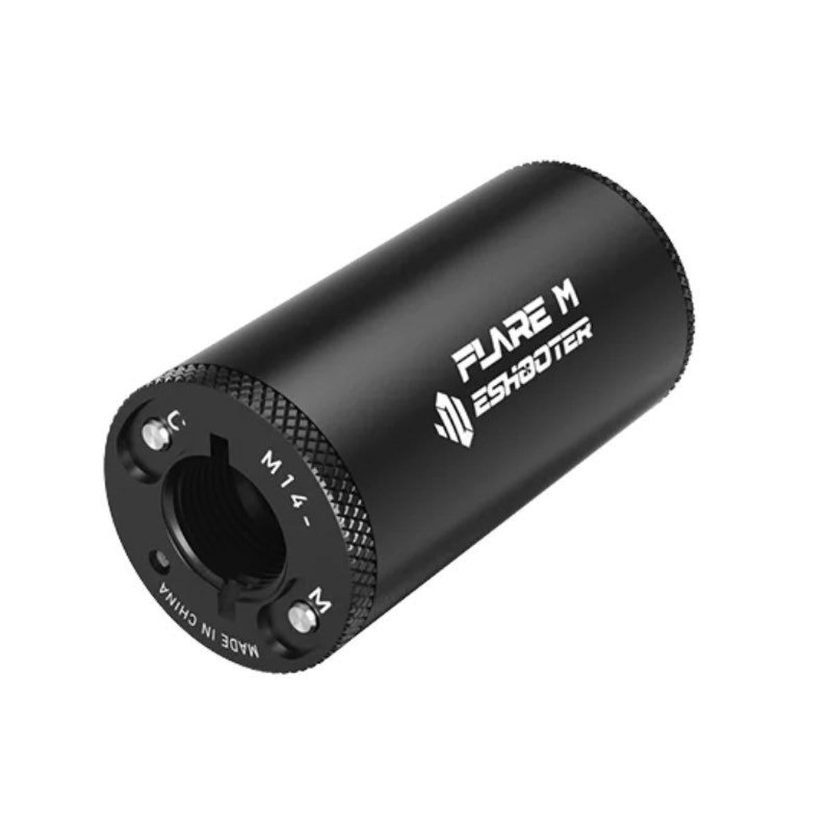 ESHOOTER FLARE M トレーサー ユニット (RGB レインボー カラー) - ブラック-AIRSOFT GOGO エアガン・サバゲー用品通販