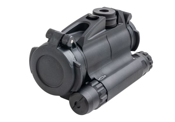 Evolution Gear M5Bスタイル エアソフト用赤ドットサイト（LRPローマウント付き） - ブラック-AIRSOFT GOGO エアガン・サバゲー用品通販
