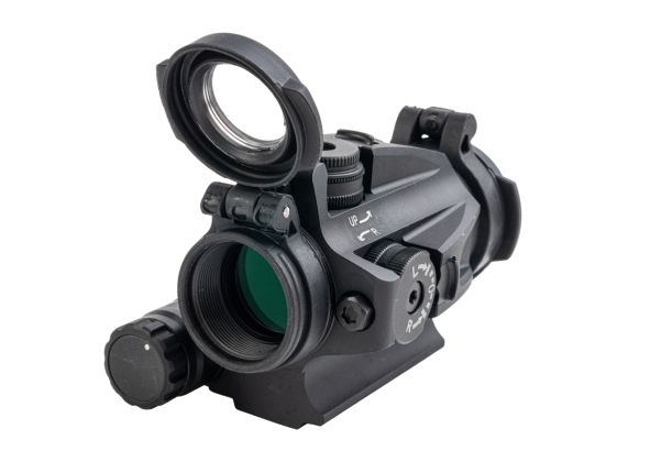 Evolution Gear M5Bスタイル エアソフト用赤ドットサイト（LRPローマウント付き） - ブラック-AIRSOFT GOGO エアガン・サバゲー用品通販