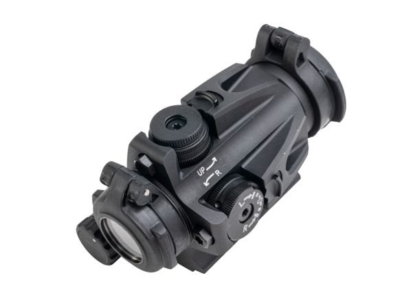 Evolution Gear M5Bスタイル エアソフト用赤ドットサイト（LRPローマウント付き） - ブラック-AIRSOFT GOGO エアガン・サバゲー用品通販