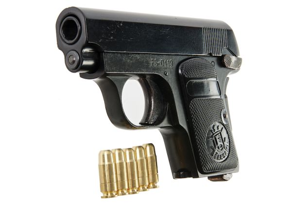 Farsan 0419 .25 メタルモデルガン - ブラック-AIRSOFT GOGO エアガン・サバゲー用品通販