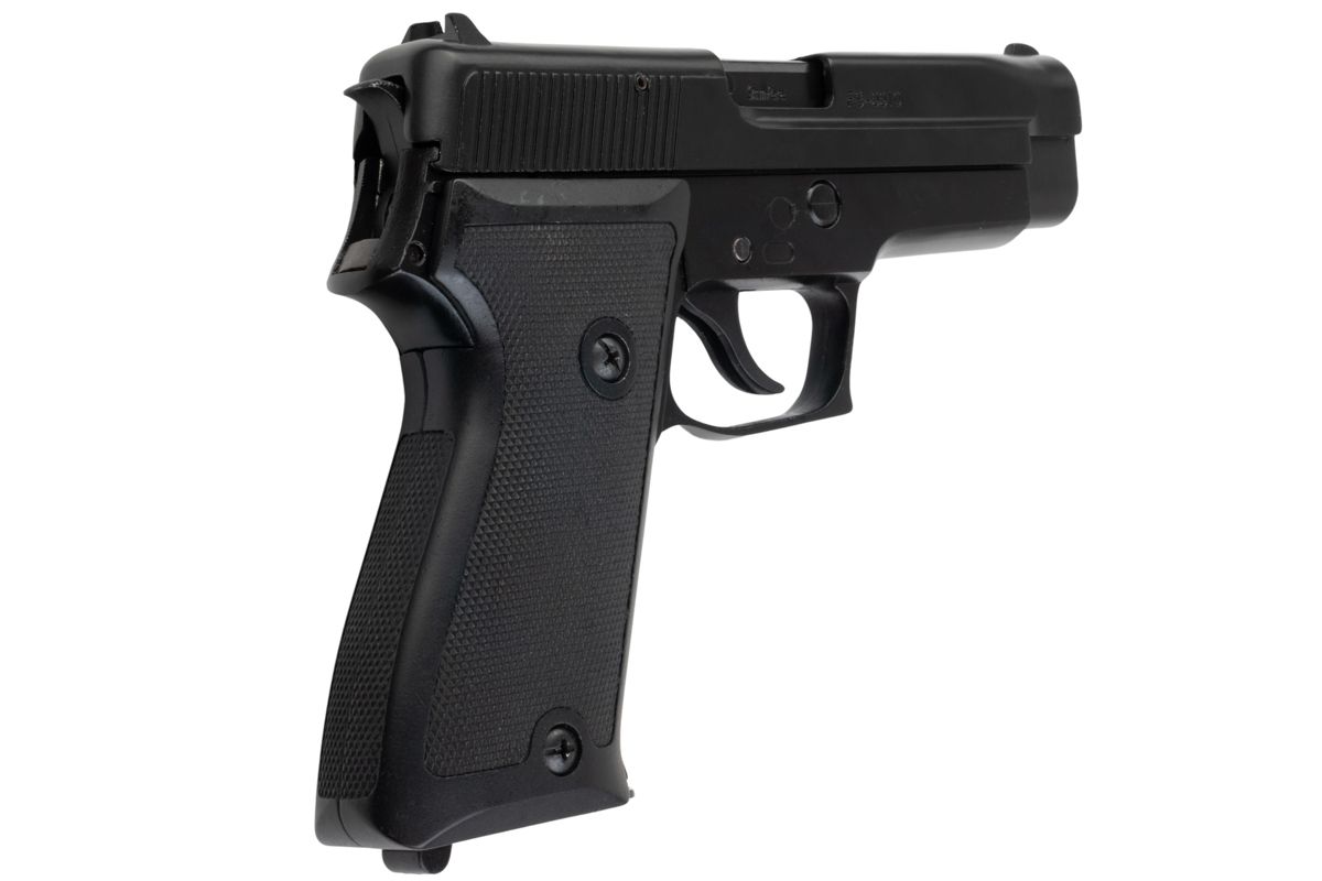 Farsan 9910 P220 9mm メタルモデルガン - ブラック-AIRSOFT GOGO エアガン・サバゲー用品通販