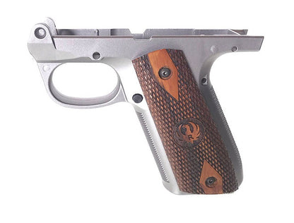 FCW AAP01 ABS ロワーフレームとKimpoi Rスタイルウッドグリップセット - 銀(ぎん)-AIRSOFT GOGO エアガン・サバゲー用品通販