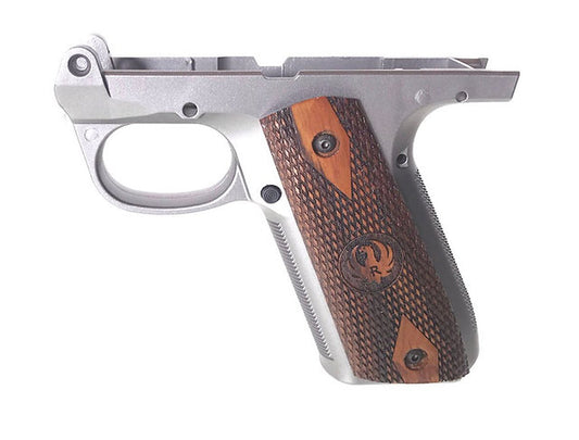 FCW AAP01 ABS ロワーフレームとKimpoi Rスタイルウッドグリップセット - 銀(ぎん)-AIRSOFT GOGO エアガン・サバゲー用品通販