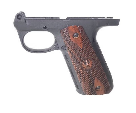 FCW AAP01 ABS ロワーフレームとKimpoi Rスタイルウッドグリップセット - ブラック-AIRSOFT GOGO エアガン・サバゲー用品通販