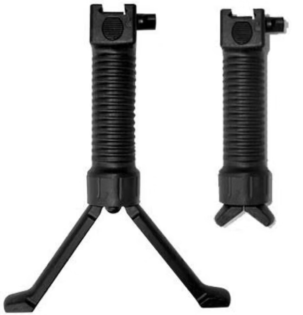 FCW AR クイックリリース タクティカル フォアグリップ バイポッド ブラック-AIRSOFT GOGO エアガン・サバゲー用品通販