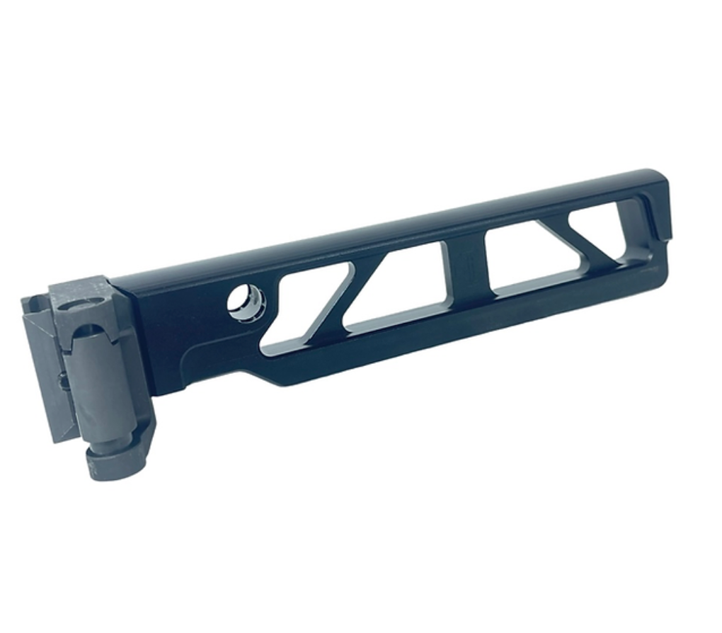 FCW アルミスケルトン ST-6 M4 フォールディングストックチューブ（1913レイルアダプターー付き）- ブラック-AIRSOFT GOGO エアガン・サバゲー用品通販