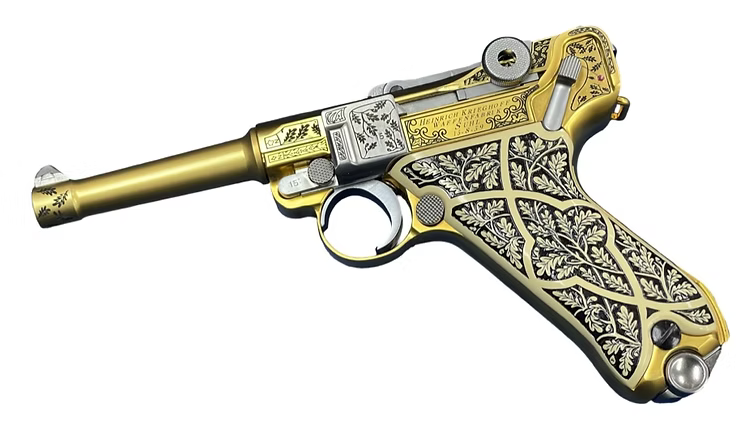 FCW バイオハザード アシュフォード 金(きん) ルガー セット（2丁）バイオハザード スタンド付き（4月お届け予定）-AIRSOFT GOGO エアガン・サバゲー用品通販