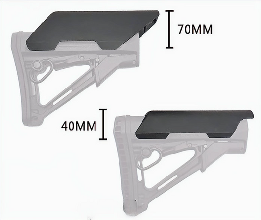 FCW CTRストック用チークライザー - 70MM, ブラック-AIRSOFT GOGO エアガン・サバゲー用品通販