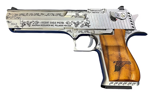 FCW デザートイーグル ディープエングレーブドフローラルパターン GBBピストル（銀(ぎん)）-AIRSOFT GOGO エアガン・サバゲー用品通販
