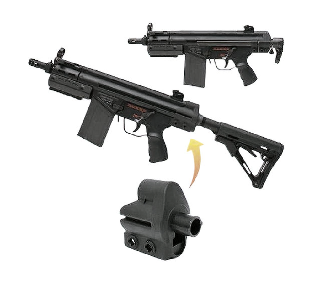 FCW G3 AEGアダプターー（M4 AEGストックチューブ用) - ブラック-AIRSOFT GOGO エアガン・サバゲー用品通販