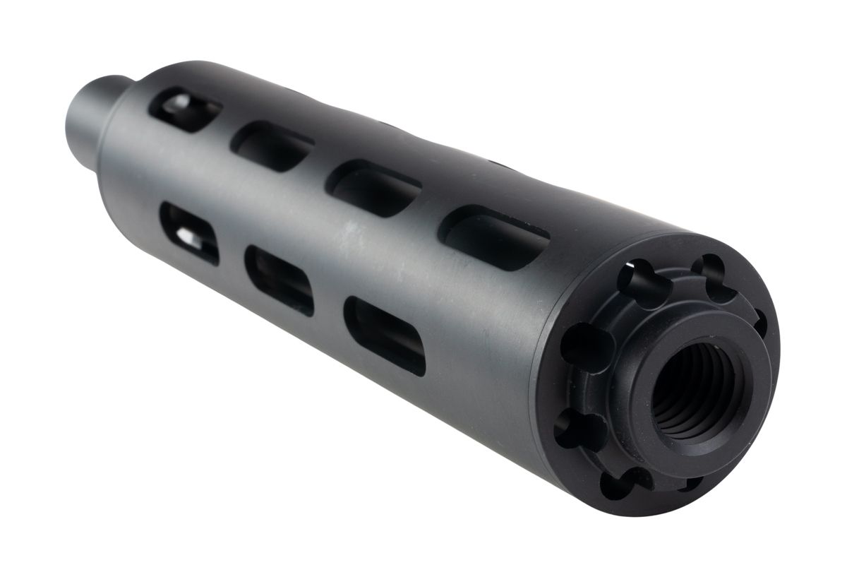 FCW M11A1 GBB ギャングスタースタイルサイレンサー - ブラック-AIRSOFT GOGO エアガン・サバゲー用品通販