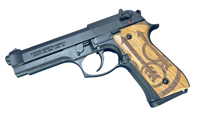 FCW M9 / M92F 木製グリップ（ベレッタロゴ付き）- Beretta Sword Logo-AIRSOFT GOGO エアガン・サバゲー用品通販