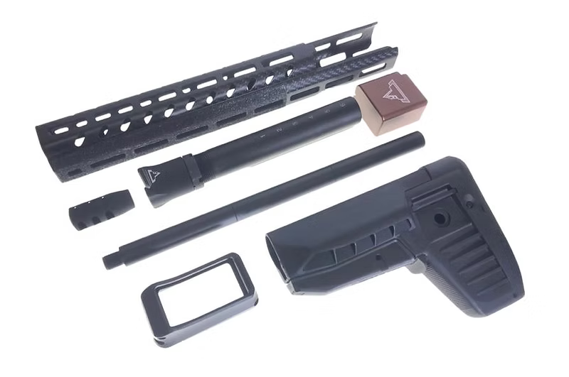FCW MPX AEG/GBB TT JW カーボンスティップリングハンドガード カービンキット（BCMライセンスストック付き）（フルブローバックキット付属）-AIRSOFT GOGO エアガン・サバゲー用品通販