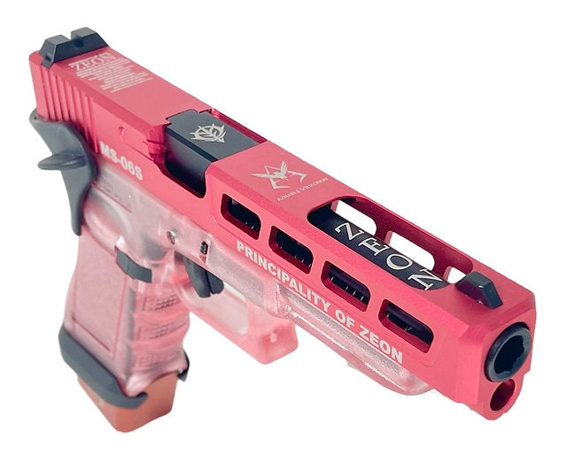 FCW シャア専用 G34 GBBピストル（ピンク半透明フレーム）-AIRSOFT GOGO エアガン・サバゲー用品通販