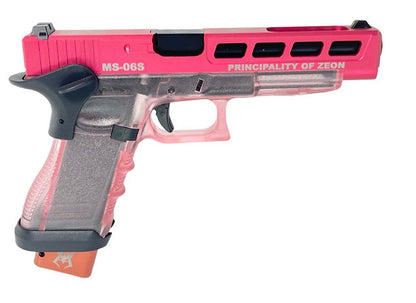 FCW シャア専用 G34 GBBピストル（ピンク半透明フレーム）-AIRSOFT GOGO エアガン・サバゲー用品通販