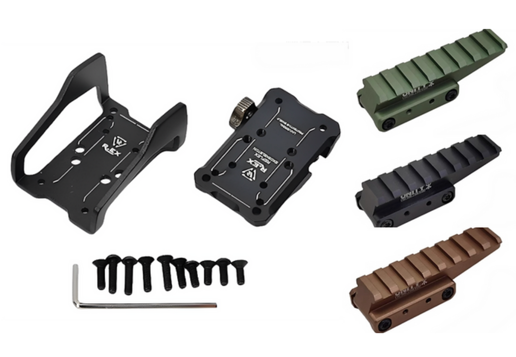 FCW SI-REX リフレックス エクソスケルトン（20mmピカティニーレイルライザー付き）- 赤-AIRSOFT GOGO エアガン・サバゲー用品通販