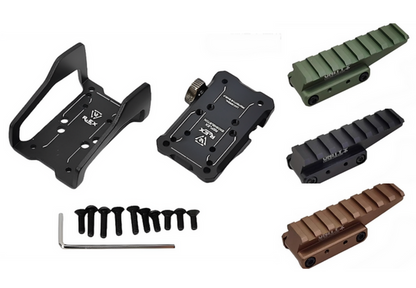FCW SI-REX リフレックス エクソスケルトン（20mmピカティニーレイルライザー付き）- ブラック-AIRSOFT GOGO エアガン・サバゲー用品通販