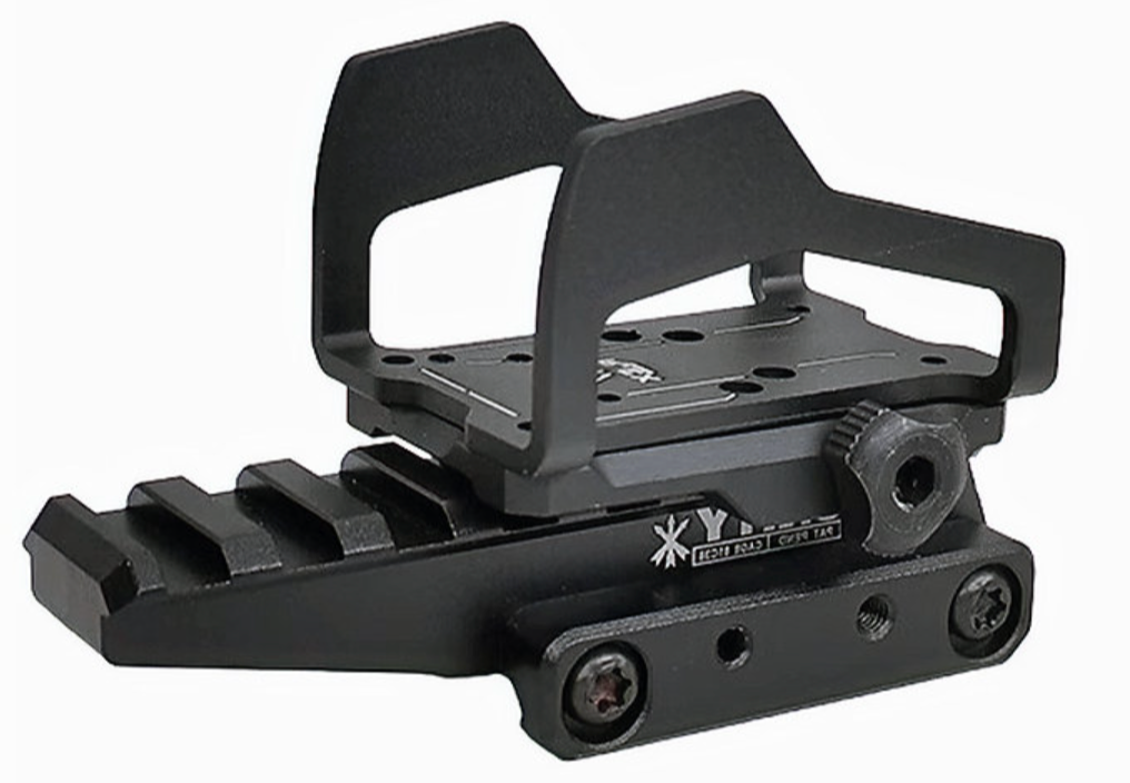 FCW SI-REX リフレックス エクソスケルトン（20mmピカティニーレイルライザー付き）- ブラック-AIRSOFT GOGO エアガン・サバゲー用品通販