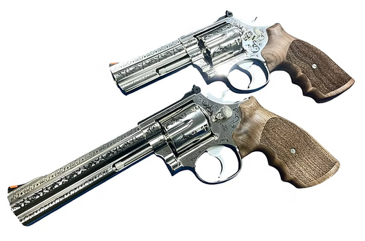 FCW x ARES S&W 686 4インチ CO2ガスリボルバー ディープヴィンテージフローラルパターンカスタム - 4 inch-AIRSOFT GOGO エアガン・サバゲー用品通販