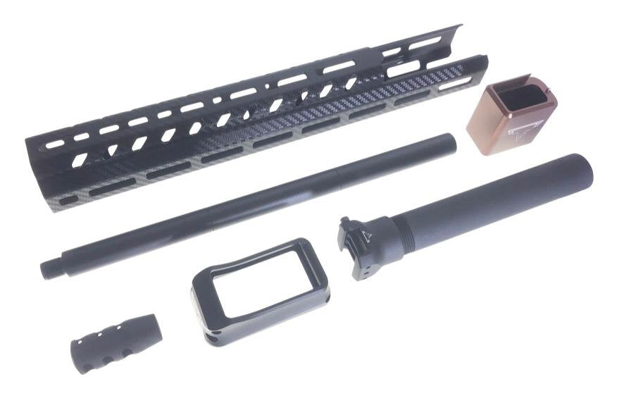 FCW x Taskforce MPX AEG/GBB TT JWカービンキット メタルハンドガードセット（マーキング付き銅製マガジンベース、AEG/GBBマガジン両方に対応）-AIRSOFT GOGO エアガン・サバゲー用品通販