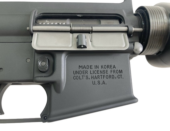 FCW x WE KM16A1 M16 GBBR、韓国軍マーク入り - ブラック-AIRSOFT GOGO エアガン・サバゲー用品通販
