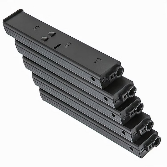 FCW製 9mm ローキャップ 45発マガジンセット（電動ガン用）（5個入りボックスセット）-AIRSOFT GOGO エアガン・サバゲー用品通販