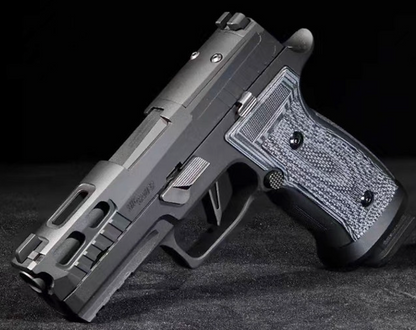 FCWウッドグリップ (FCW / マークスマン / ParaBellum GBBP) P320 AXG GBBP用 - ブルー-AIRSOFT GOGO エアガン・サバゲー用品通販