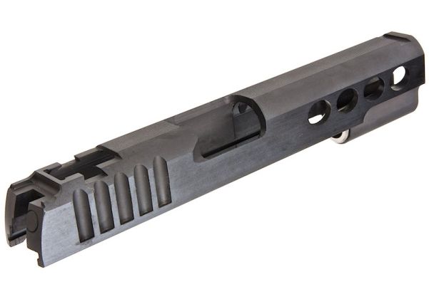 FPR CNC Infinity BrazosカスタムスチールGBBスライド（Tokyo Marui Hi Capa 5.1 GBB用） - ブラック-AIRSOFT GOGO エアガン・サバゲー用品通販