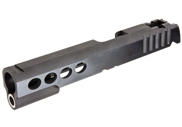 FPR CNC Infinity BrazosカスタムスチールGBBスライド（Tokyo Marui Hi Capa 5.1 GBB用） - ブラック-AIRSOFT GOGO エアガン・サバゲー用品通販