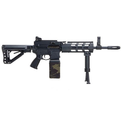 G&G CM16 LMG (コンバットマシン) ステルス エアガン AEG ライフル - ブラック-AIRSOFT GOGO エアガン・サバゲー用品通販