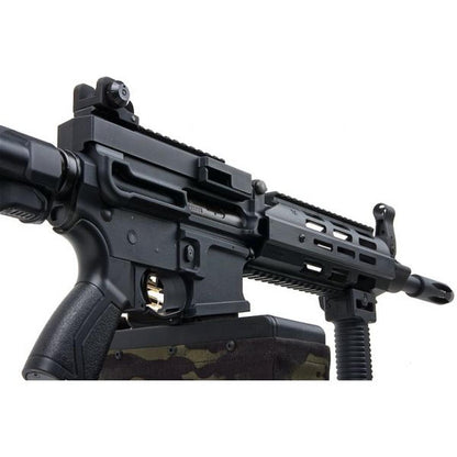 G&G CM16 LMG (コンバットマシン) ステルス エアガン AEG ライフル - ブラック-AIRSOFT GOGO エアガン・サバゲー用品通販